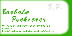 borbala pschierer business card